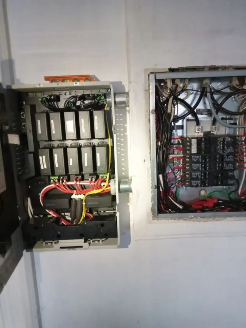 Electrical panel upgrade completed for Security Camera Wiring in Washington